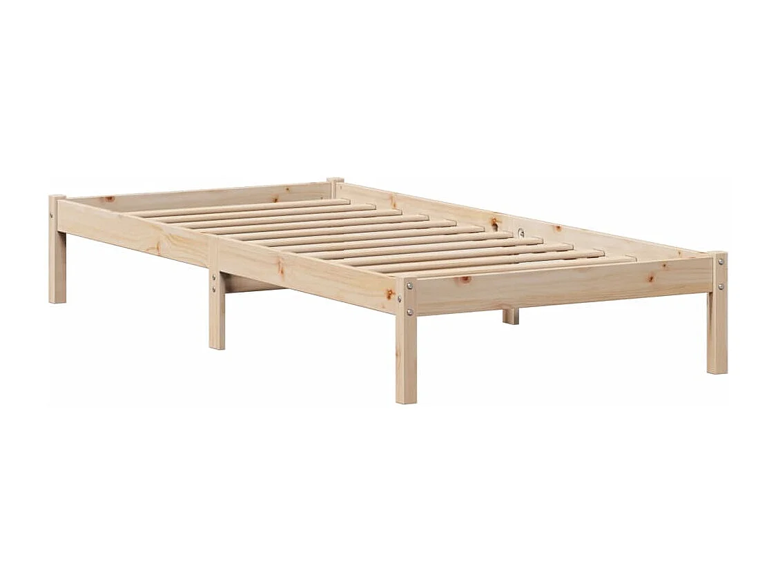 Estructura de cama sin colchón madera maciza de pino 100x200 cm