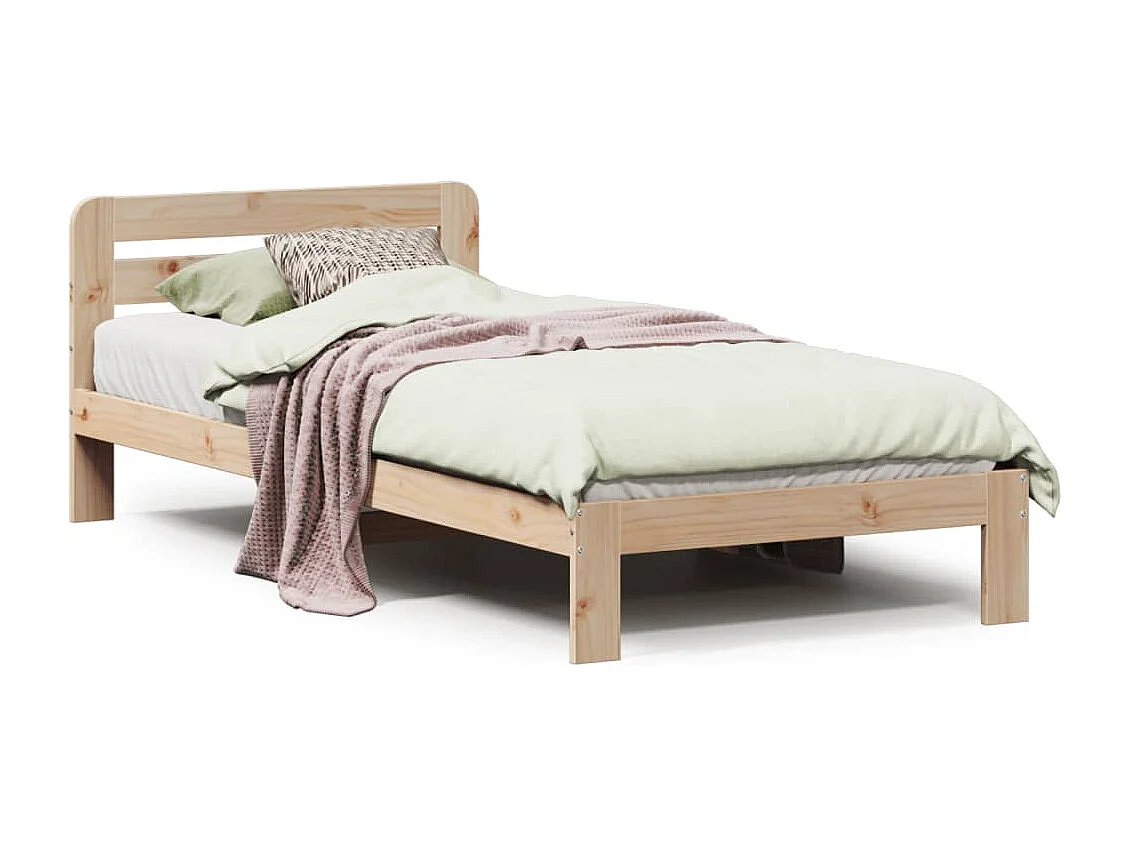 Cama sem colchão 90x190 cm madeira de pinho maciça