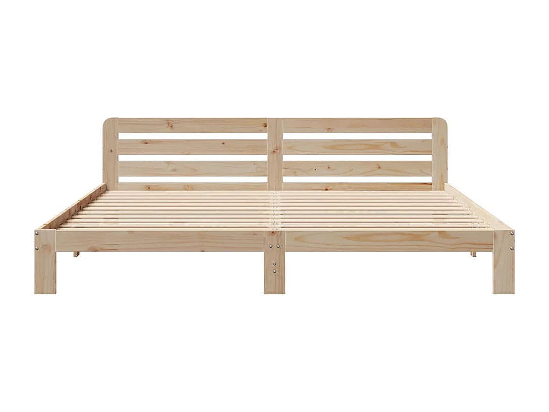 Estructura de cama sin colchón madera maciza de pino 200x200 cm