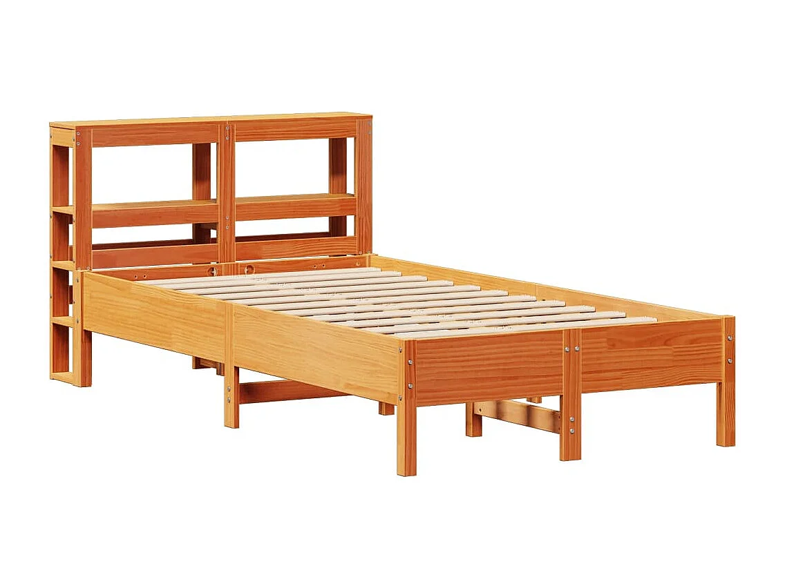 Estructura de cama sin colchón madera maciza marrón 75x190 cm