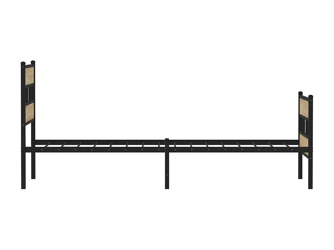 Estructura de cama sin colchón metal roble Sonoma 107x203 cm