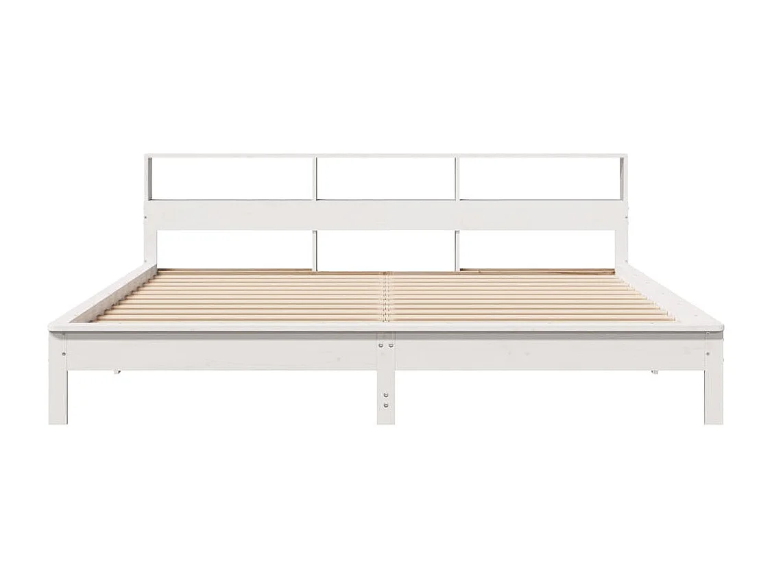 Estructura de cama sin colchón madera maciza blanca 200x200 cm