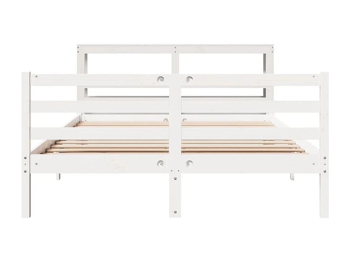 Estructura de cama sin colchón madera de pino blanco 135x190 cm