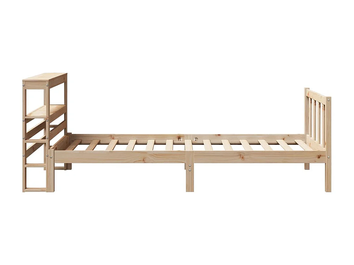 Estructura de cama sin colchón madera maciza de pino 100x200 cm