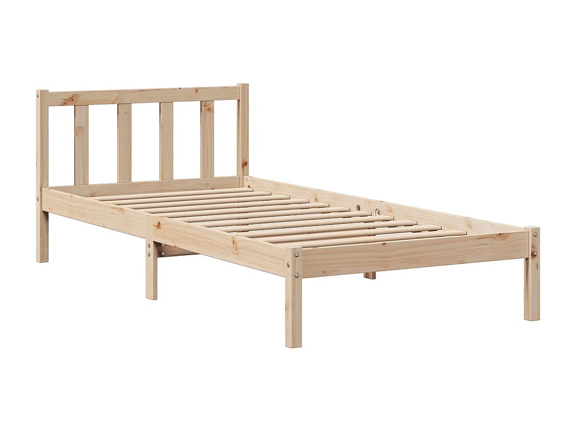 Estructura de cama sin colchón madera maciza de pino 100x200 cm
