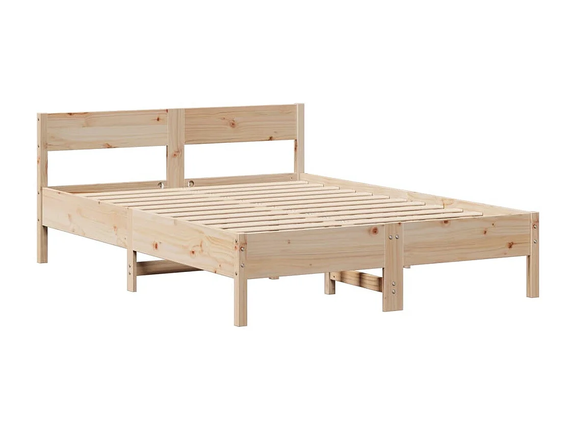Estructura de cama sin colchón madera de pino maciza 120x200 cm