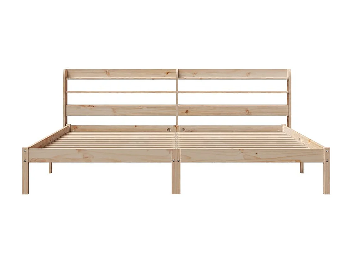 Estructura de cama sin colchón madera maciza de pino 180x200 cm