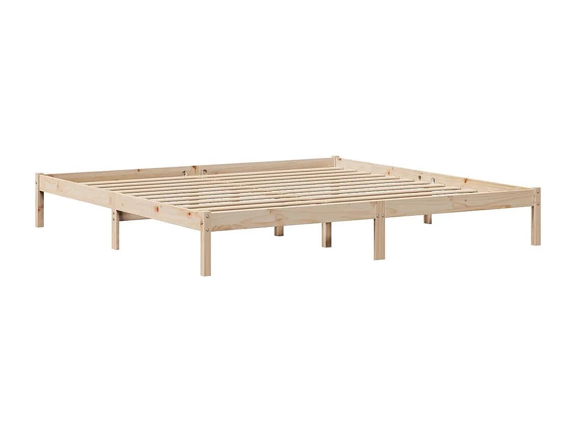 Estructura de cama sin colchón madera maciza de pino 180x200 cm
