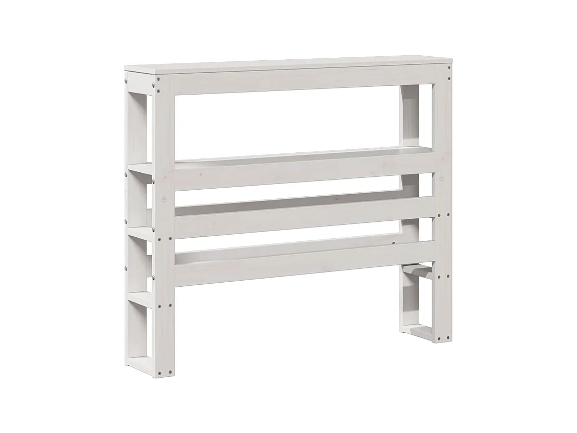 Cadre de lit sans matelas blanc 75x190 cm bois de pin massif
