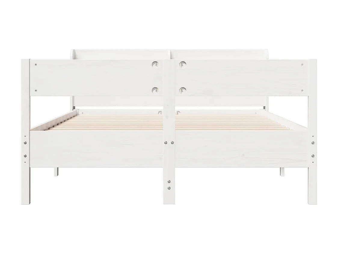 Estructura de cama sin colchón madera de pino blanca 120x200 cm