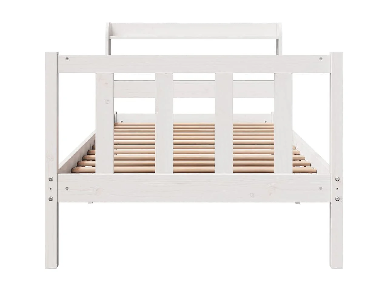 Cadre de lit sans matelas blanc 90x190 cm bois de pin massif