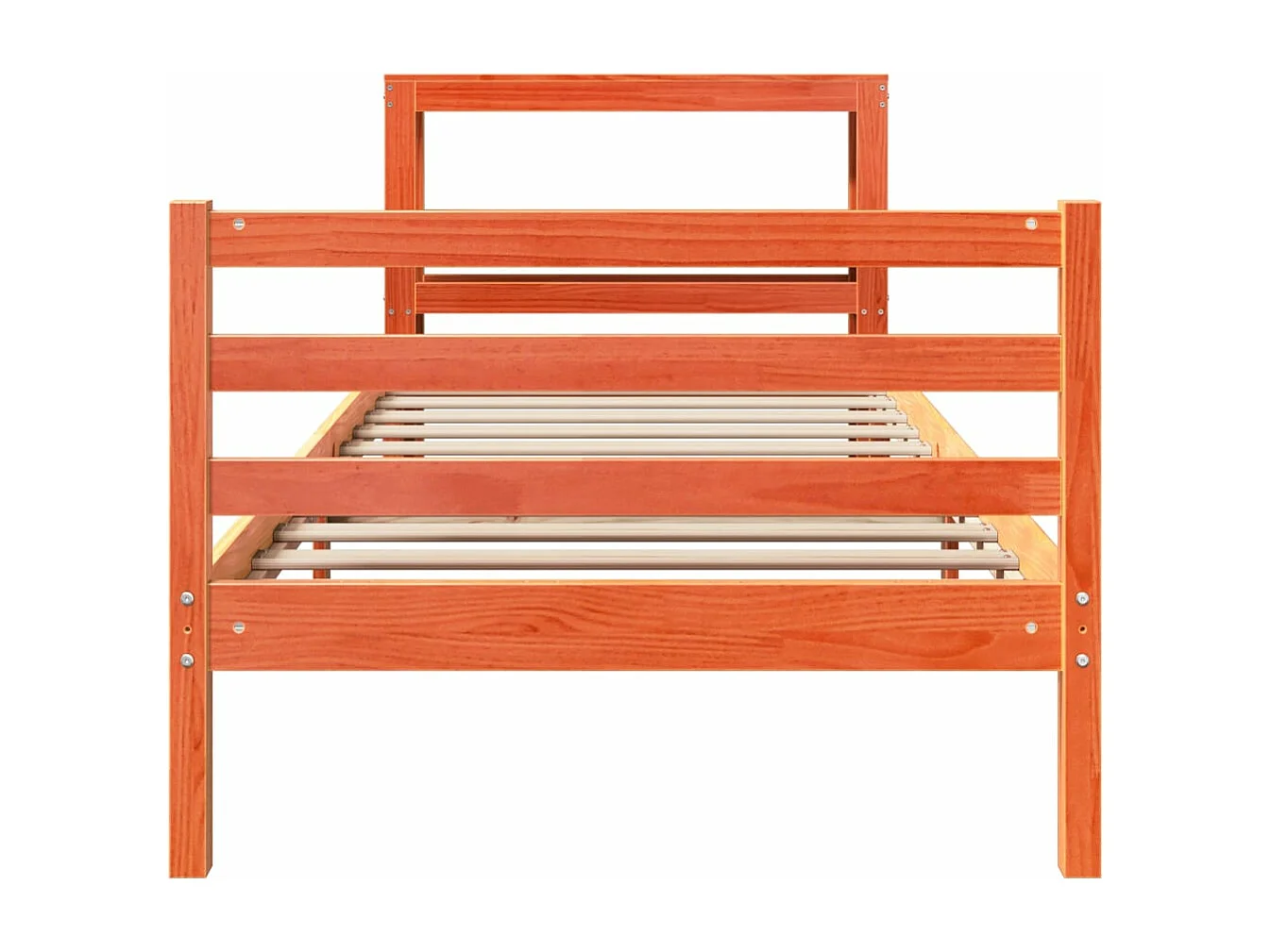 Cadre de lit sans matelas cire marron 90x200 cm bois pin massif