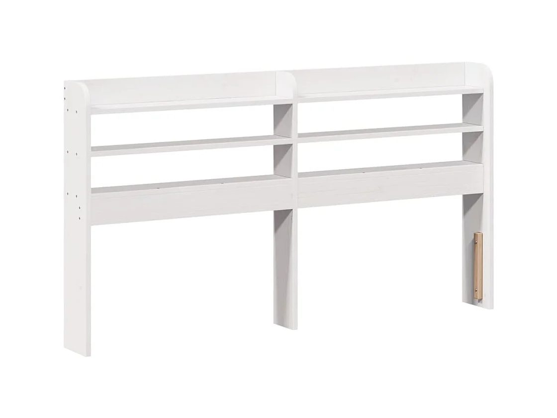 Estrutura de cama c/ cabeceira 150x200 cm pinho maciço branco