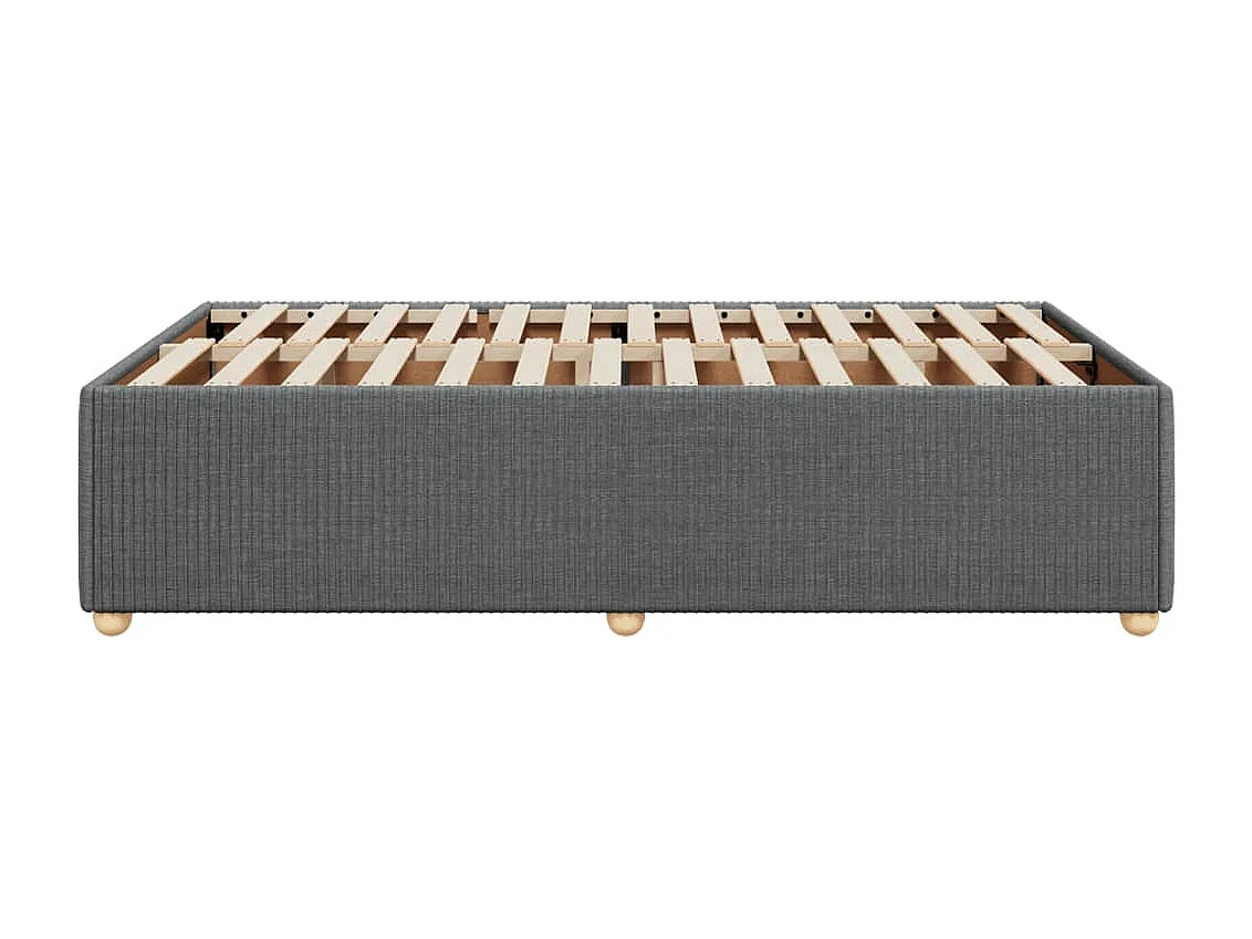 Cadre de lit gris foncé 120x190 cm tissu