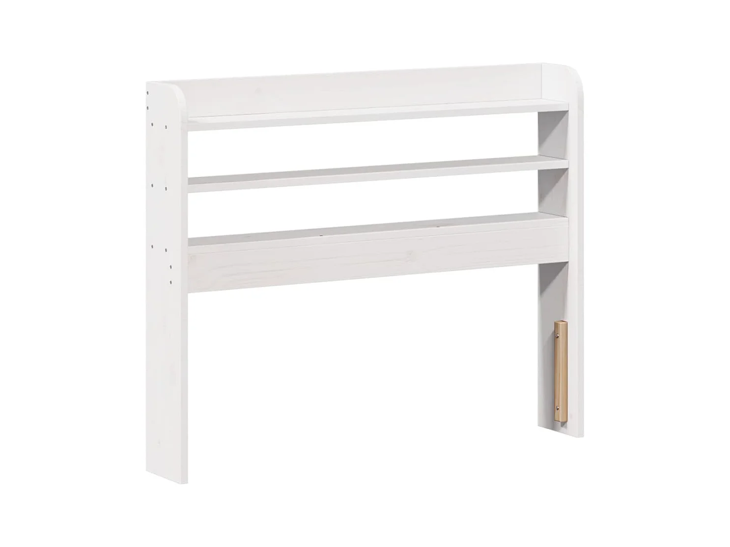 Estrutura de cama com cabeceira 90x200 cm pinho maciço branco