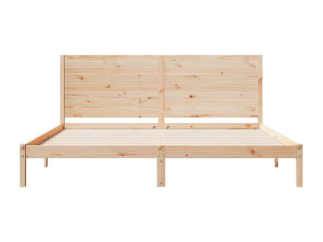 Cadre de lit extra long sans matelas 180x220 cm bois massif
