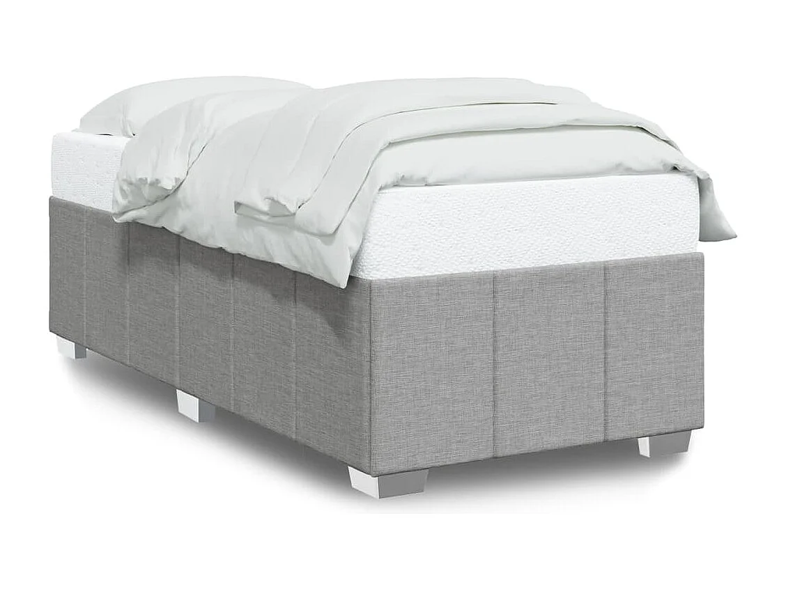 Cadre de lit sans matelas gris clair 80x200 cm tissu