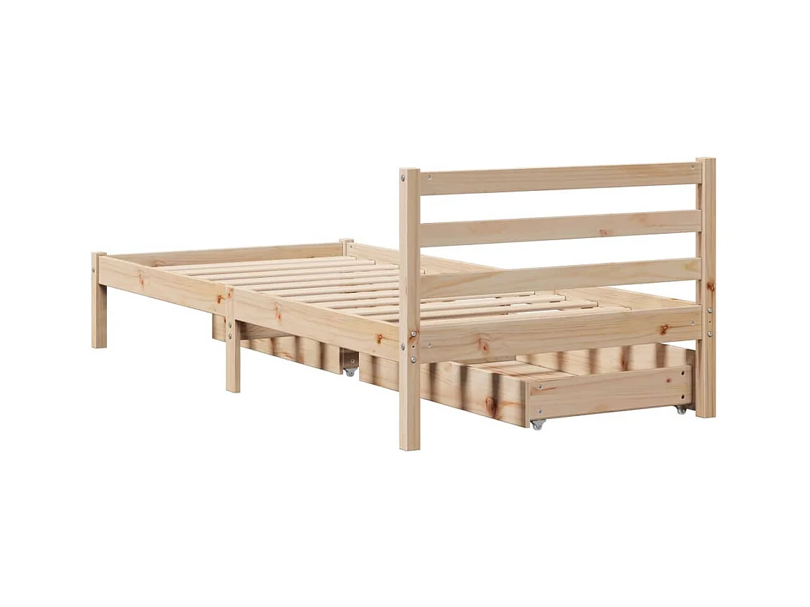 Cadre de lit sans matelas 90x200 cm bois de pin massif
