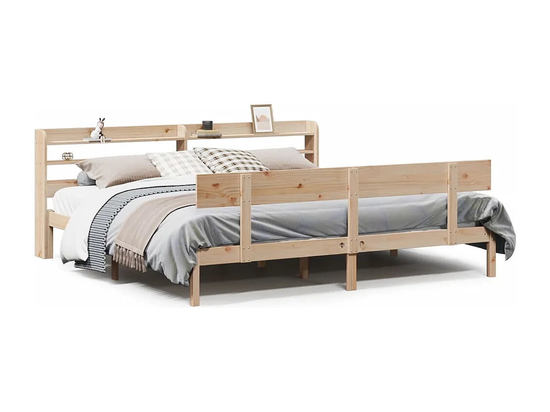 Cadre de lit sans matelas 200x200 cm bois massif de pin