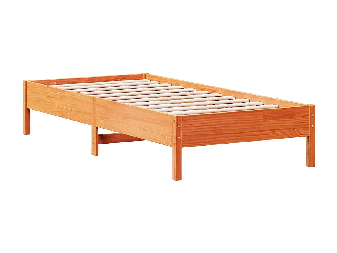 Estructura de cama sin colchón madera maciza marrón 90x190 cm