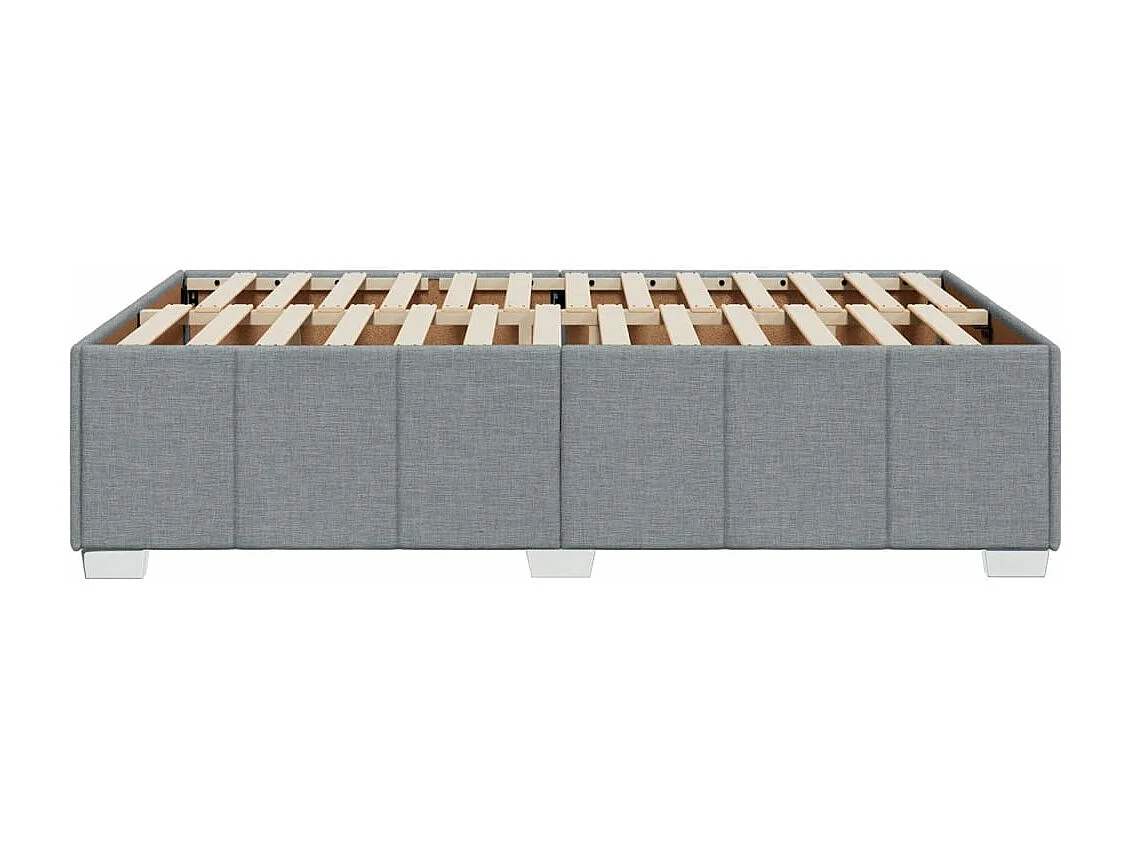 Cadre de lit gris clair 120x190 cm tissu