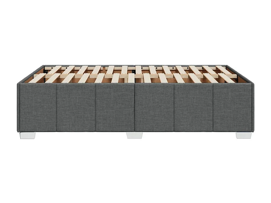 Estructura de cama tela gris oscuro 120x190 cm