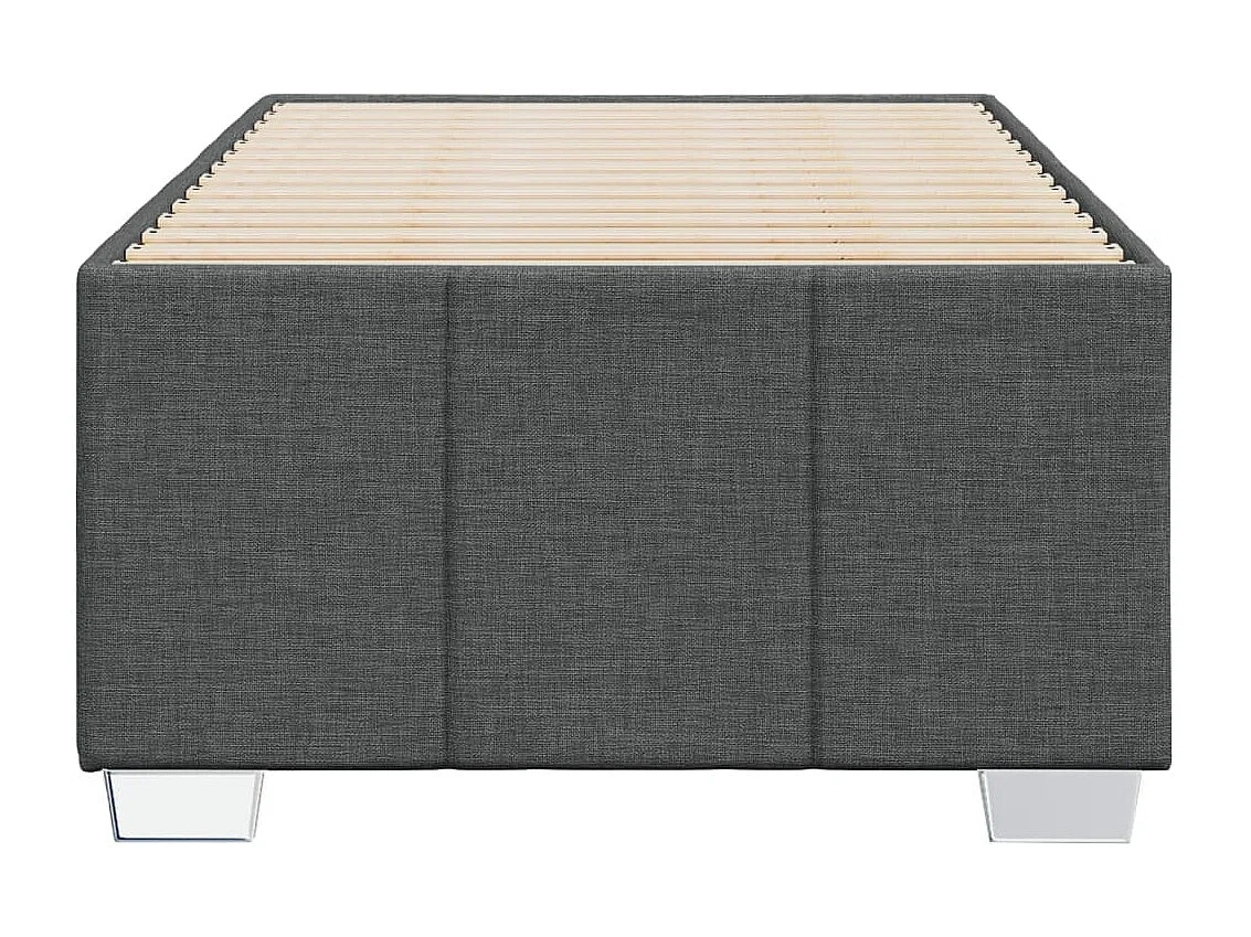 Estrutura de cama 90x200 cm tecido cinzento-escuro