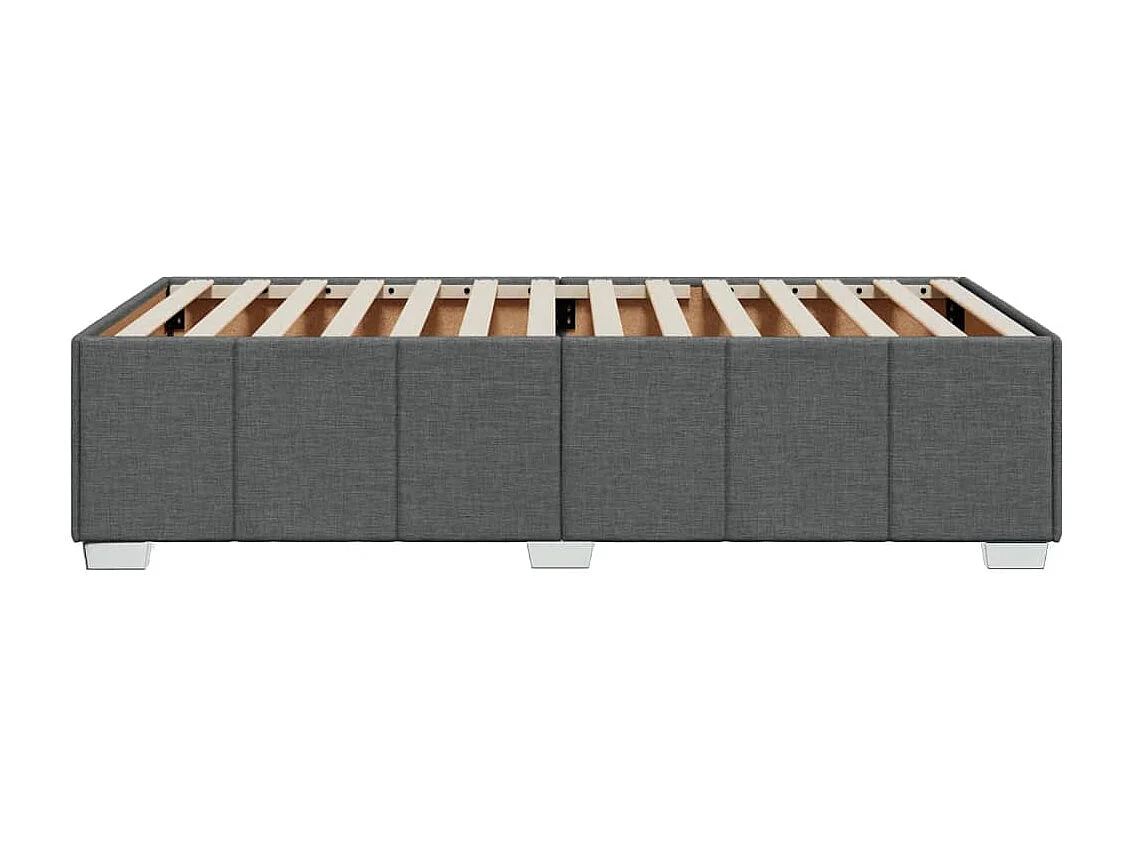 Estrutura de cama 90x200 cm tecido cinzento-escuro