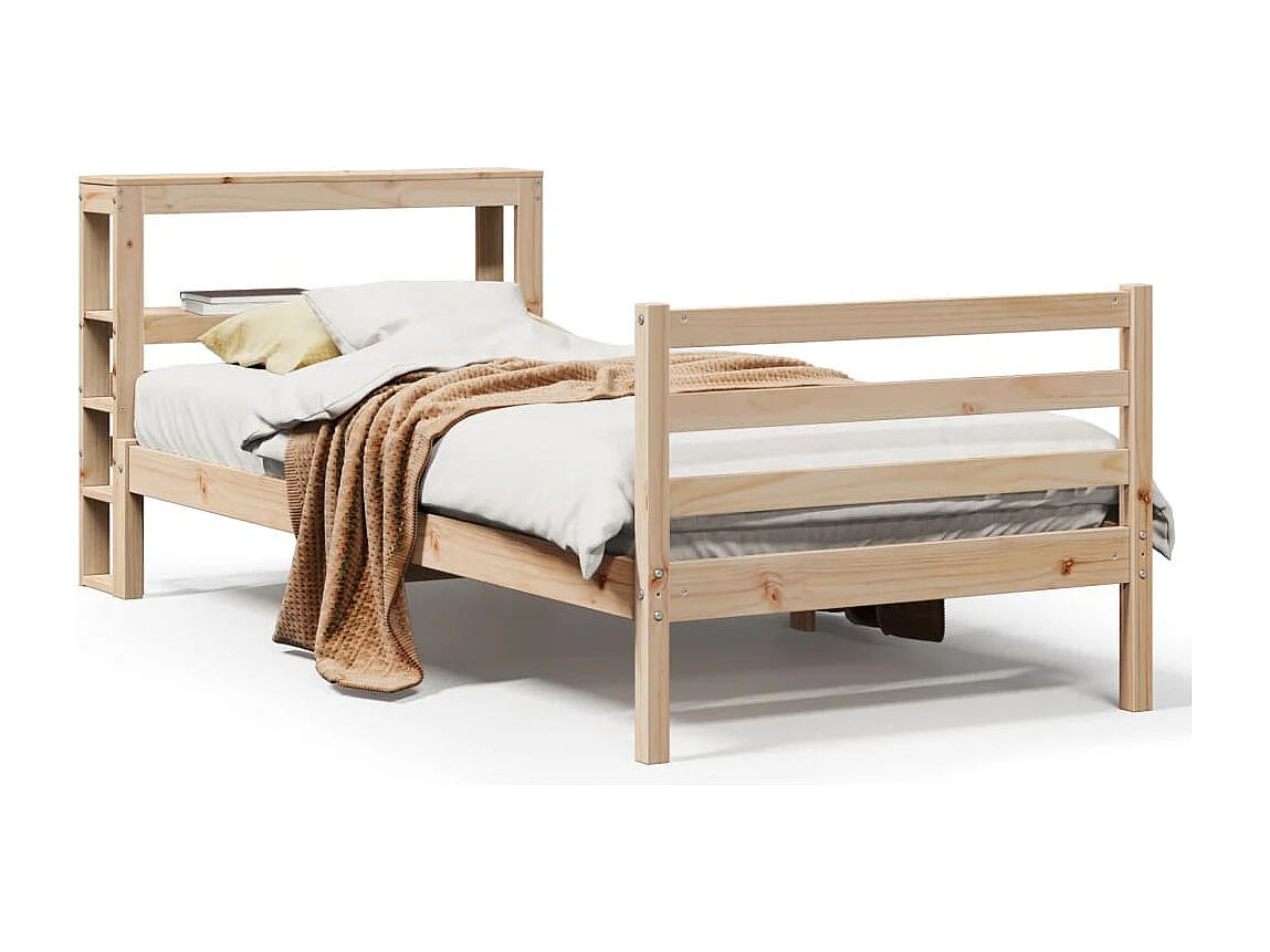 Cadre de lit sans matelas 100x200 cm bois massif de pin