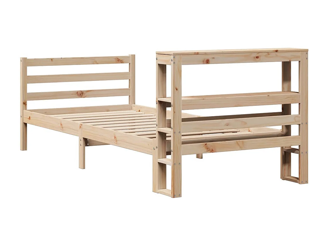 Estructura de cama sin colchón madera maciza de pino 100x200 cm