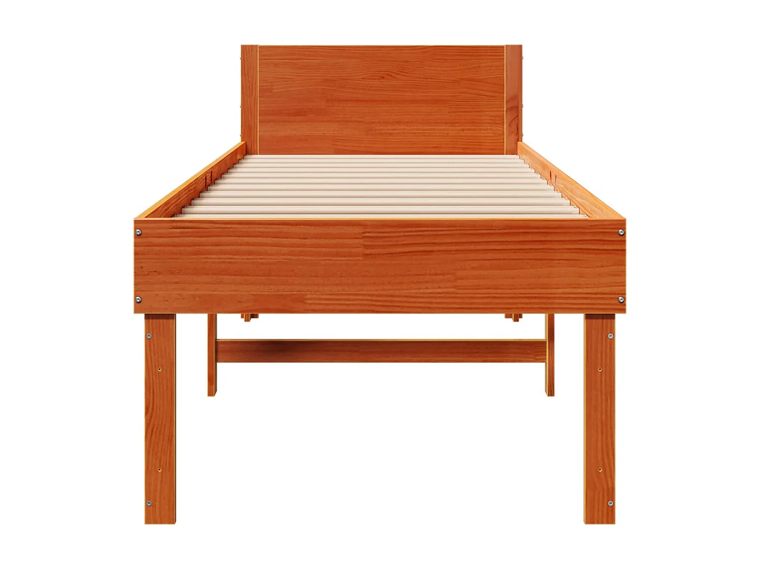 Estructura de cama sin colchón madera maciza marrón 75x190 cm