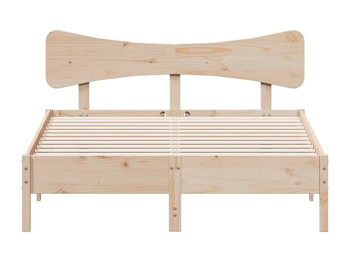 Estructura de cama sin colchón madera maciza de pino 120x190 cm