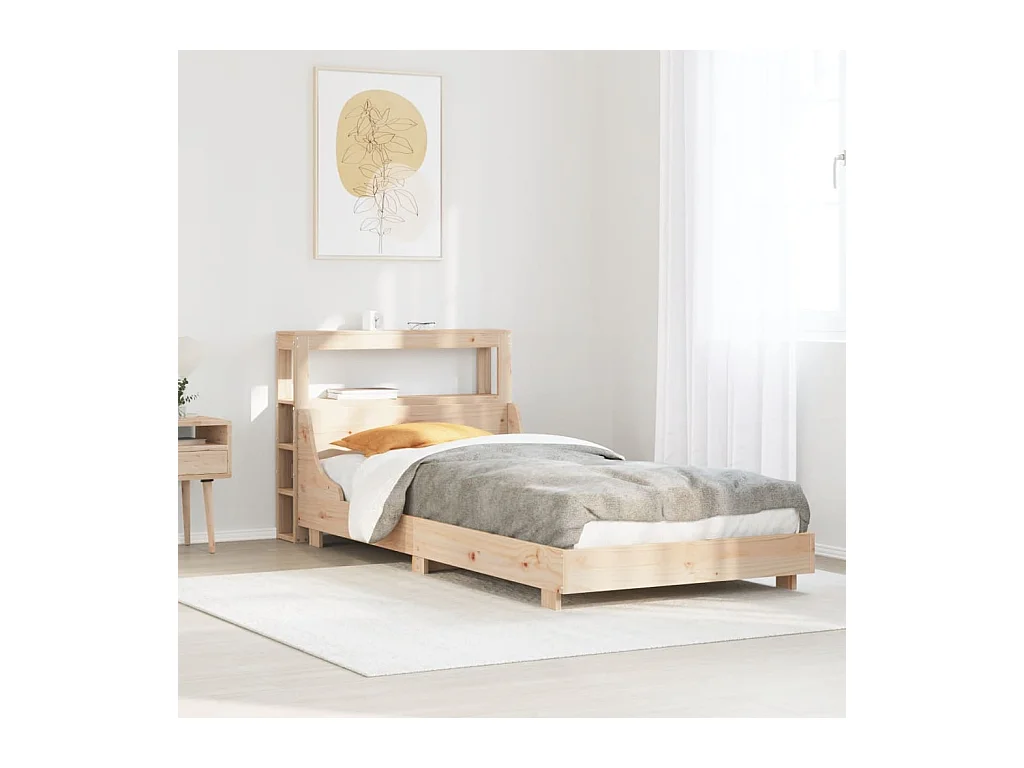 Cadre de lit sans matelas 90x190 cm bois de pin massif