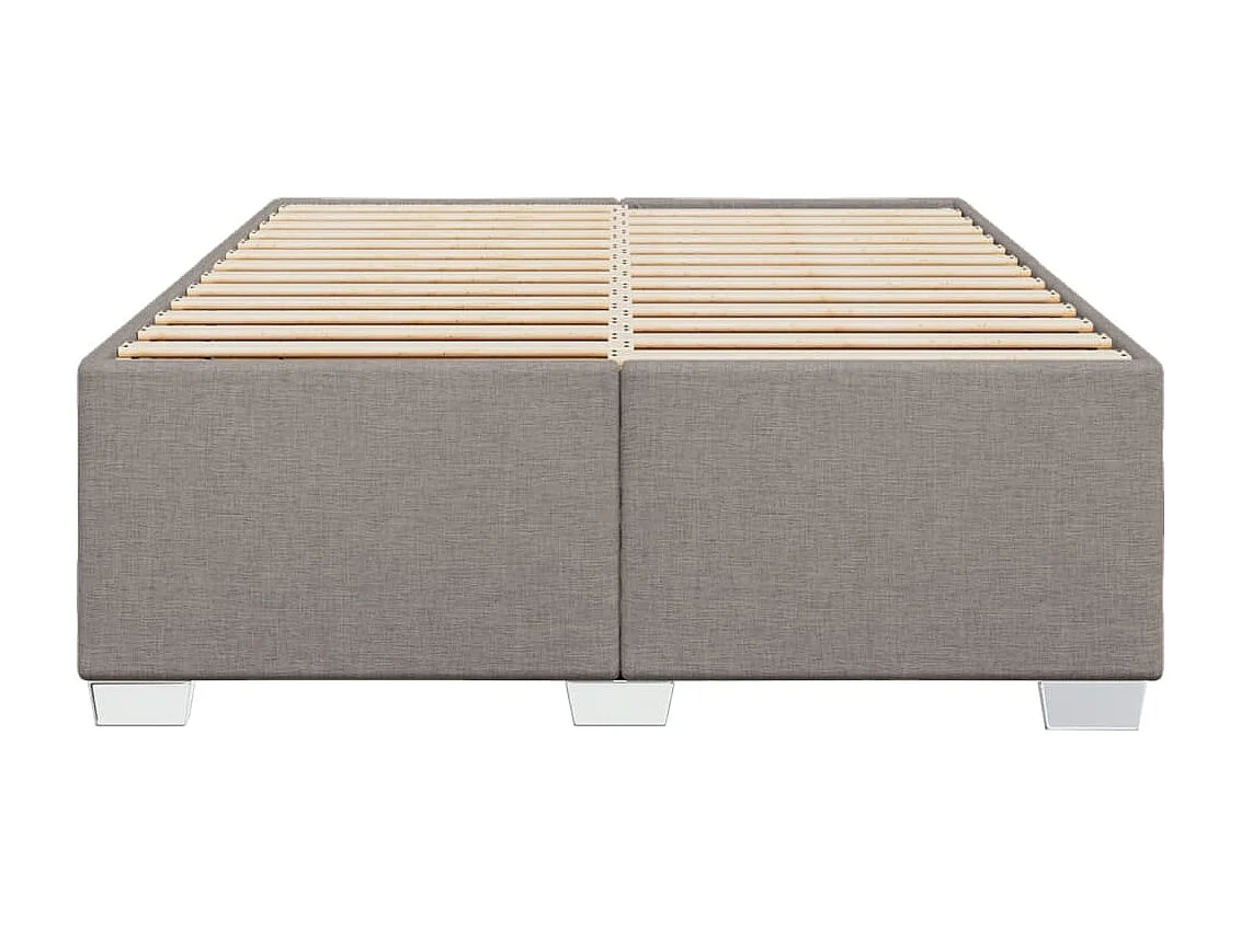 Estructura de cama de tela gris taupe 160x200 cm