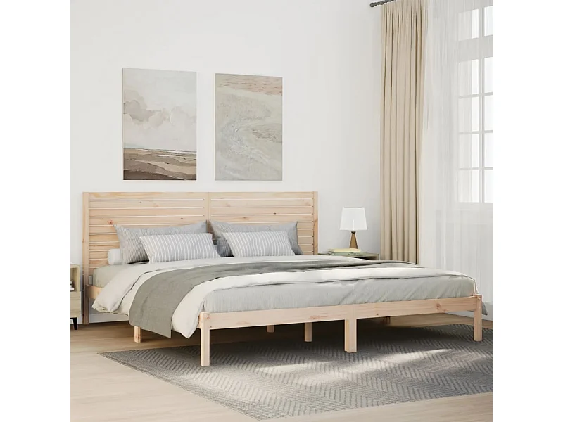 Cadre de lit extra long sans matelas 180x210 cm bois massif