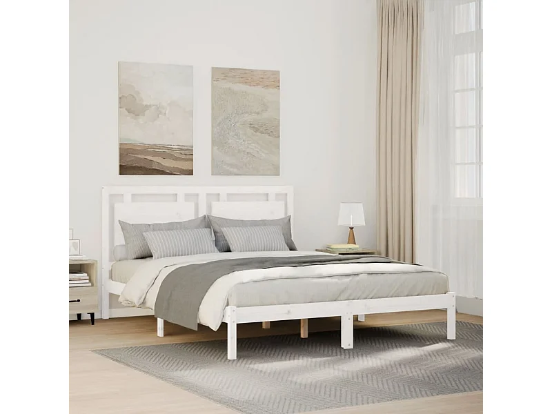 Cama extra longa sem colchão 140x210 cm madeira maciça