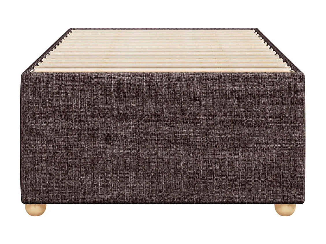 Estructura de cama de tela marrón 80x200 cm