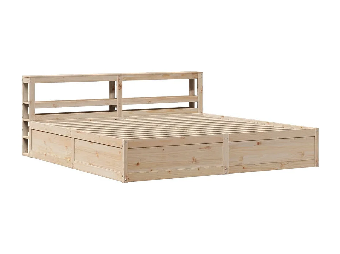 Estrutura de cama com cabeceira 180x200 cm pinho maciço