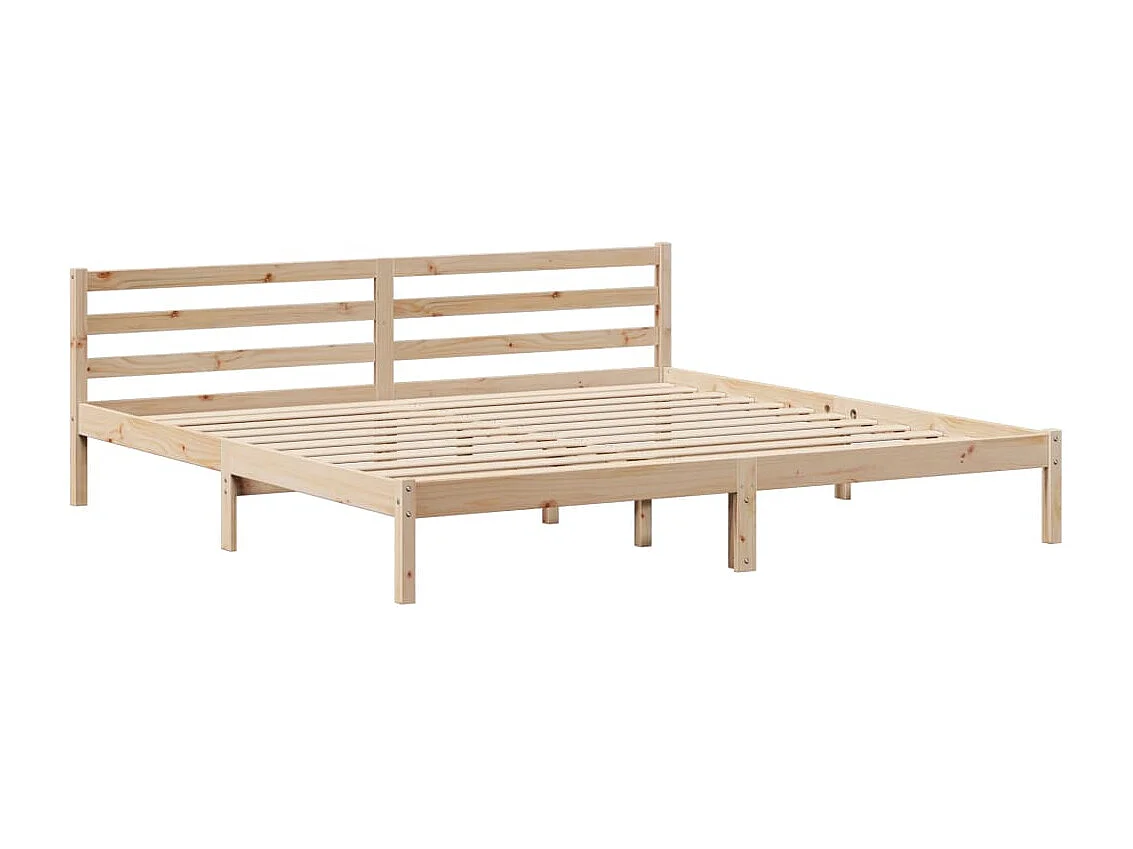 Estructura de cama sin colchón madera maciza de pino 200x200 cm
