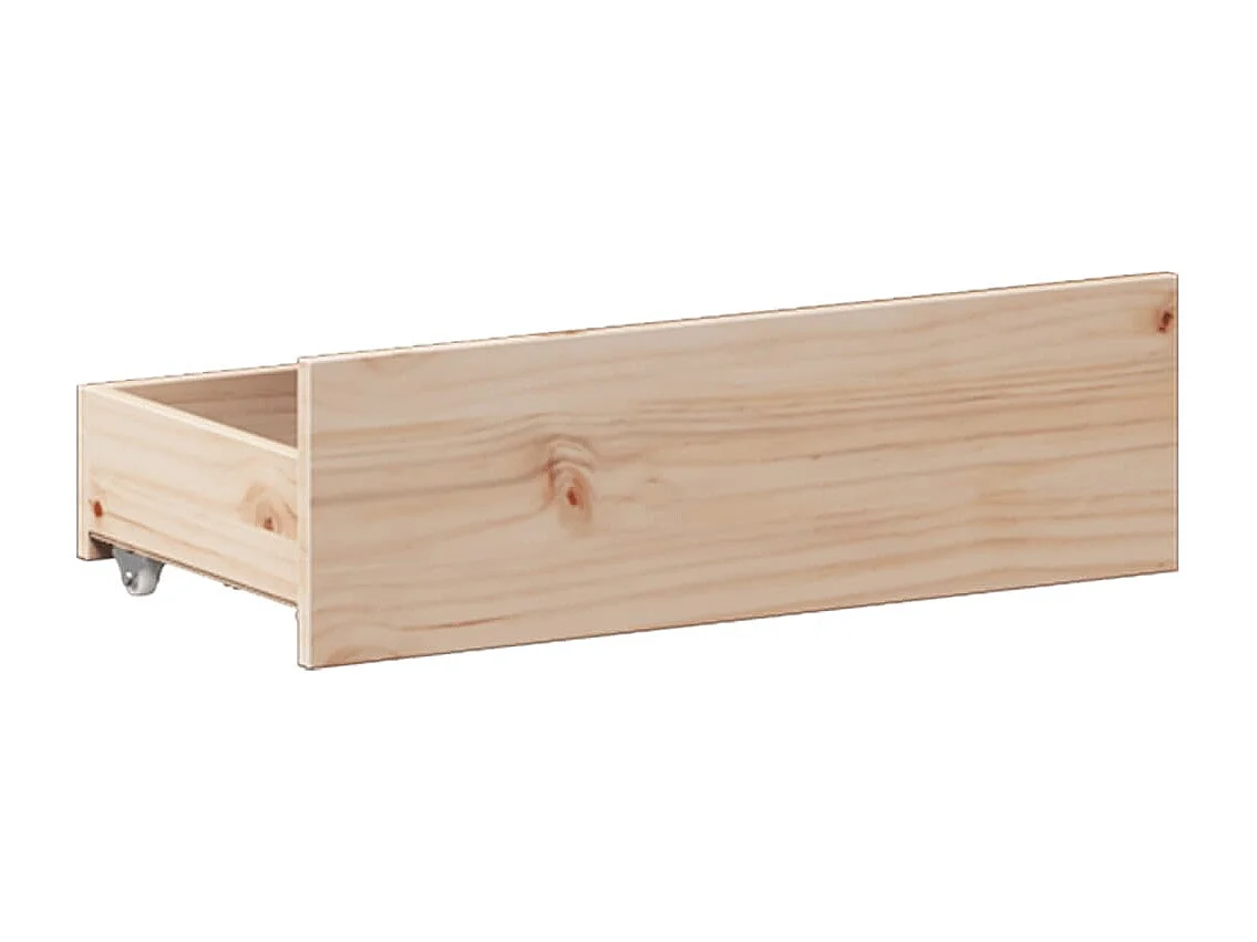 Cama sin colchón con cabecero madera maciza de pino 180x200 cm