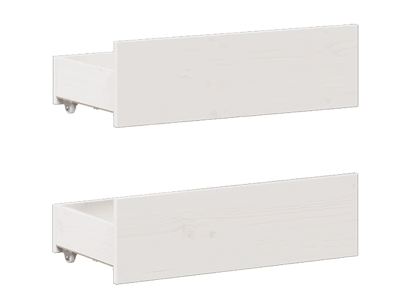 Cama con cabecero sin colchón madera maciza blanca 150x200 cm