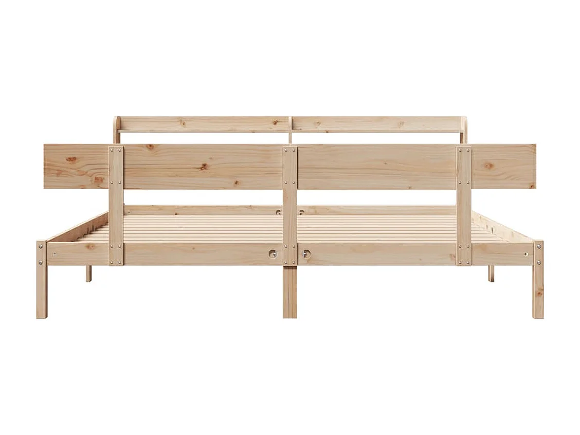 Estructura de cama sin colchón madera maciza de pino 180x200 cm