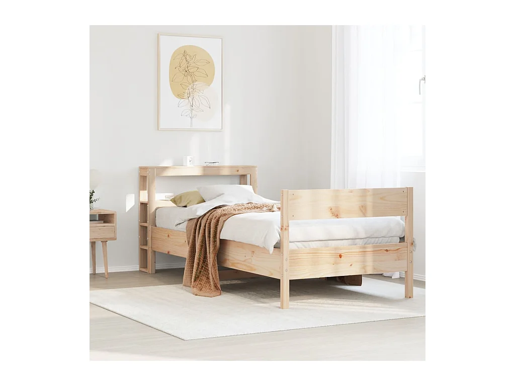 Cadre de lit sans matelas 90x190 cm bois de pin massif