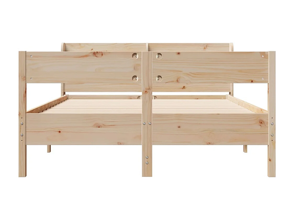 Cadre de lit sans matelas 140x190 cm bois de pin massif