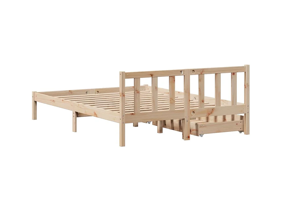 Cadre de lit sans matelas 120x190 cm bois de pin massif