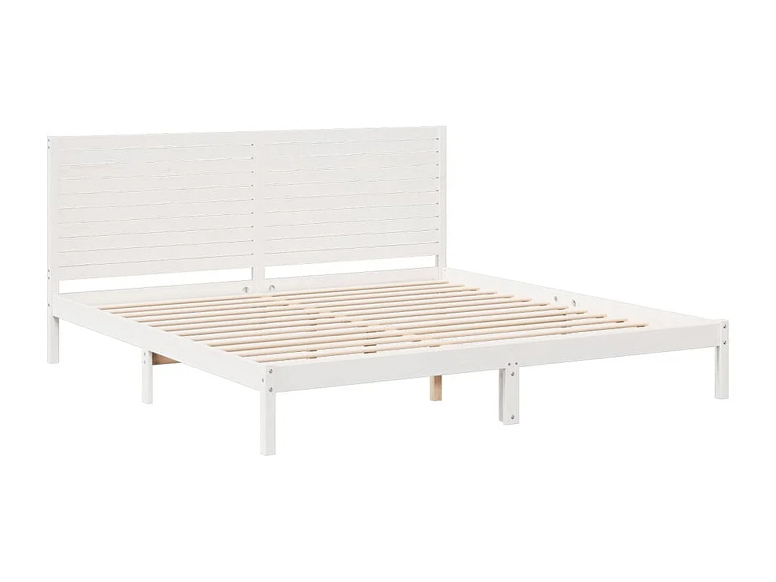 Cadre de lit extra long sans matelas 180x220 cm bois massif