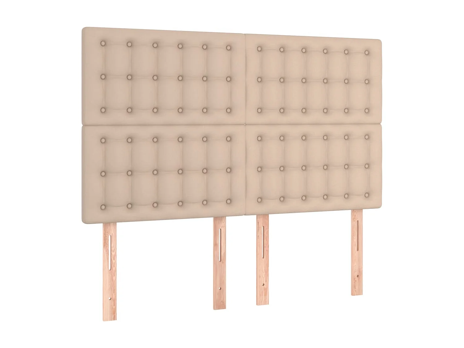 Estructura de cama cabecero cuero sintético capuchino 140x190cm