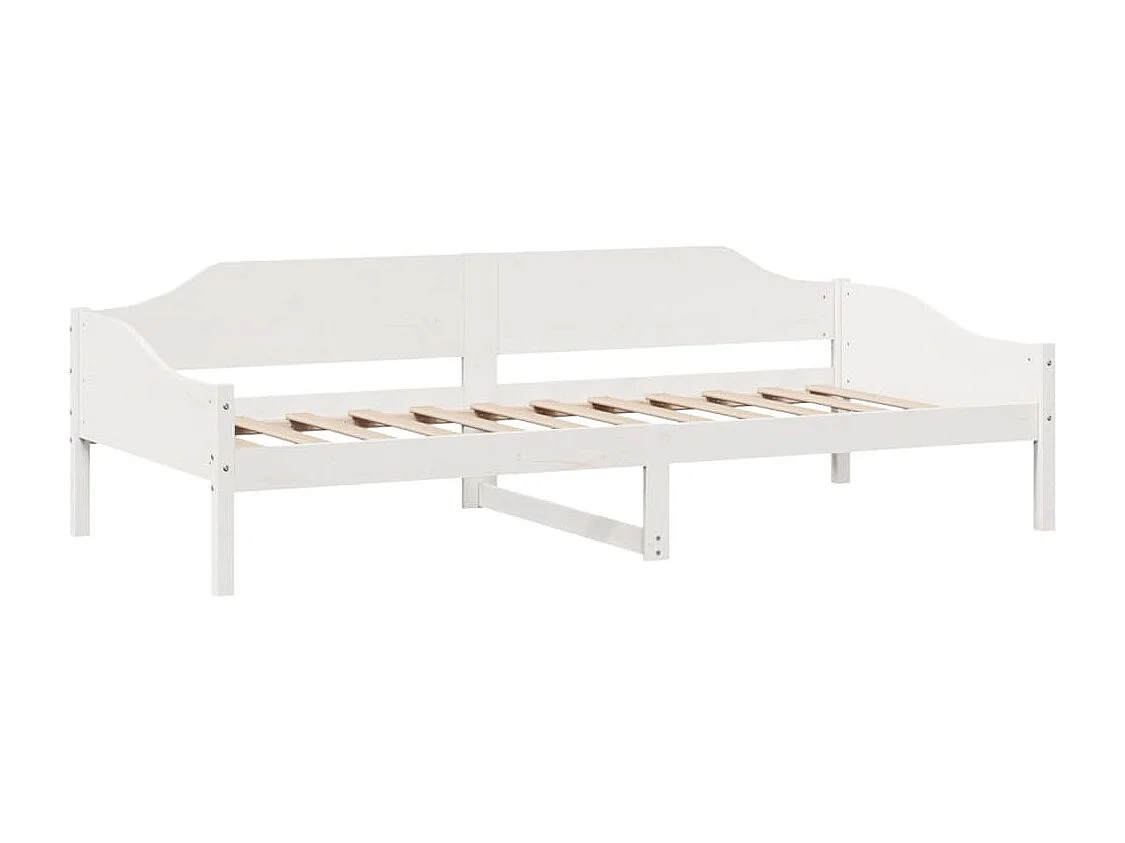 Cama sin colchón madera maciza de pino blanca 80x200 cm