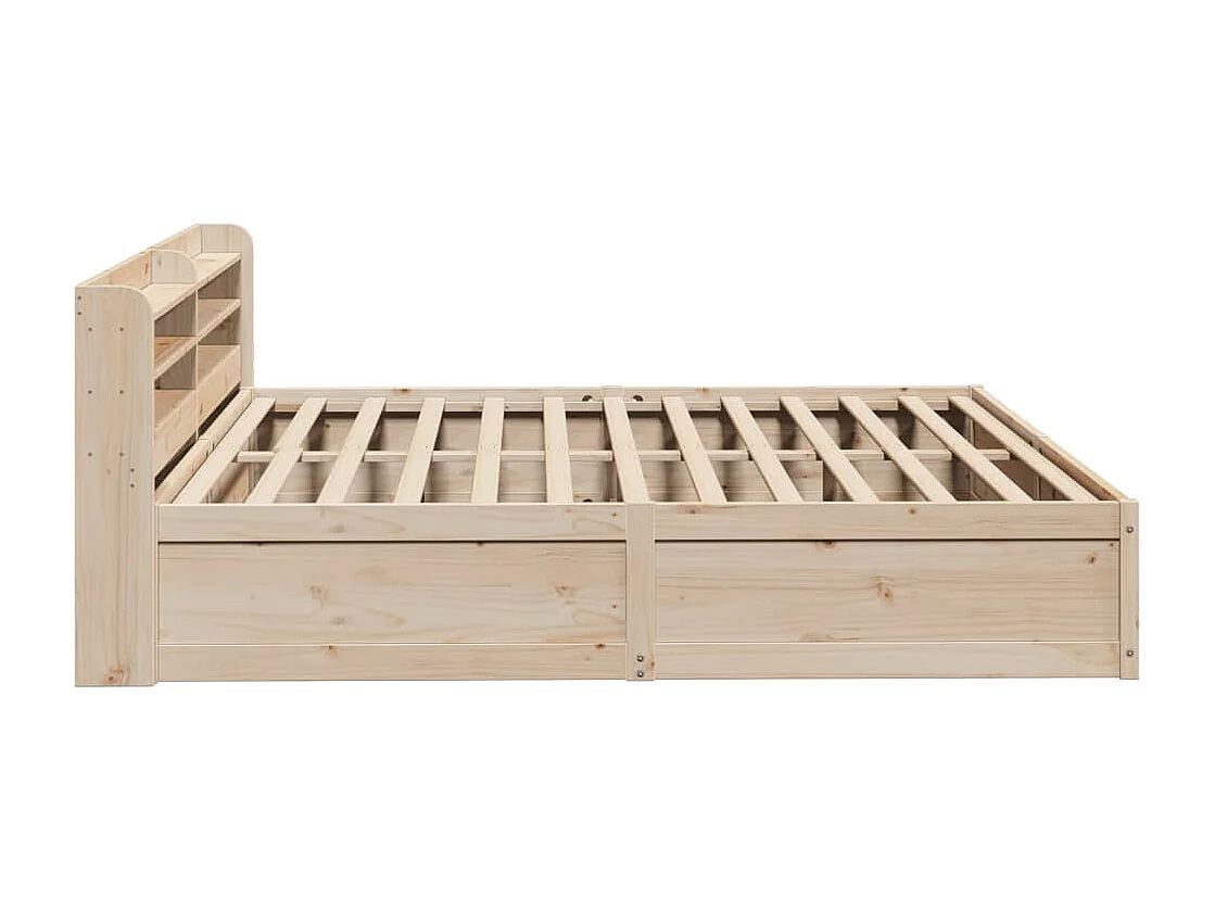 Estructura de cama con cabecero madera maciza pino 180x200 cm