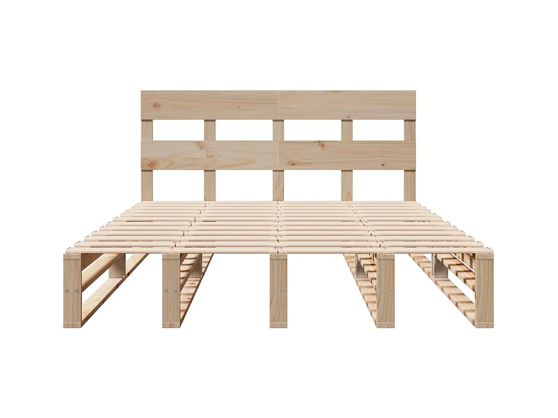 Cadre de lit sans matelas 150x200 cm bois de pin massif